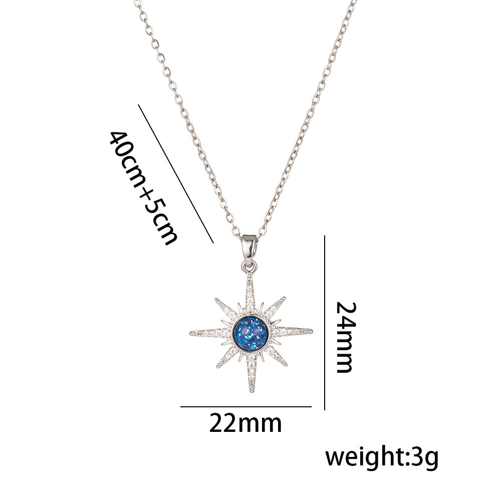 Wholesale Titanium Steel Necklace Planet Starry Sky Necklaces Clavicle Chain ACC-NE-Kucai002