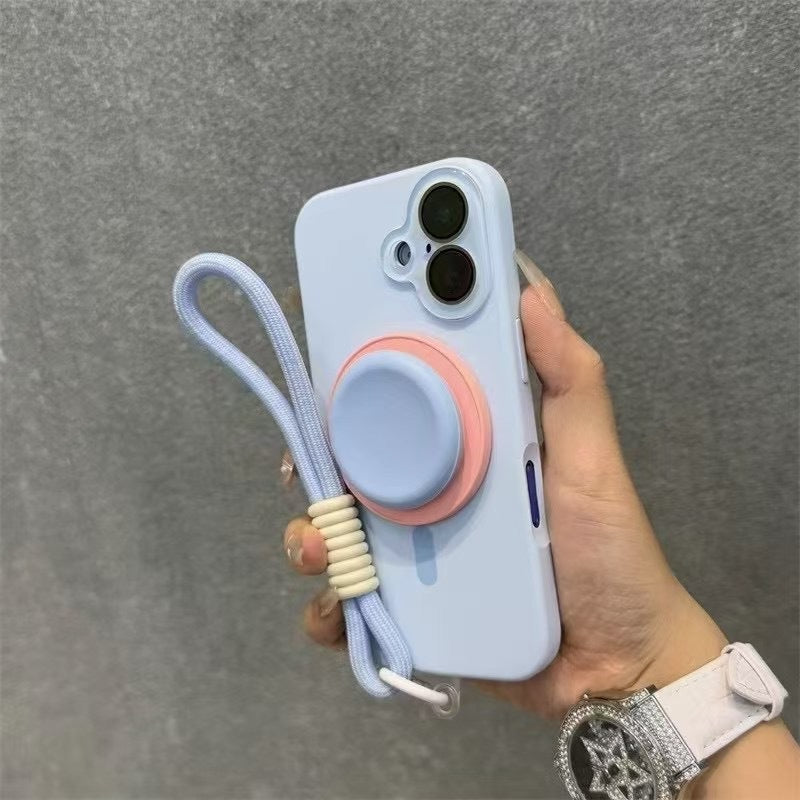 Wholesale Frosted Round Silicone Cap Pure Color Candy phone stand