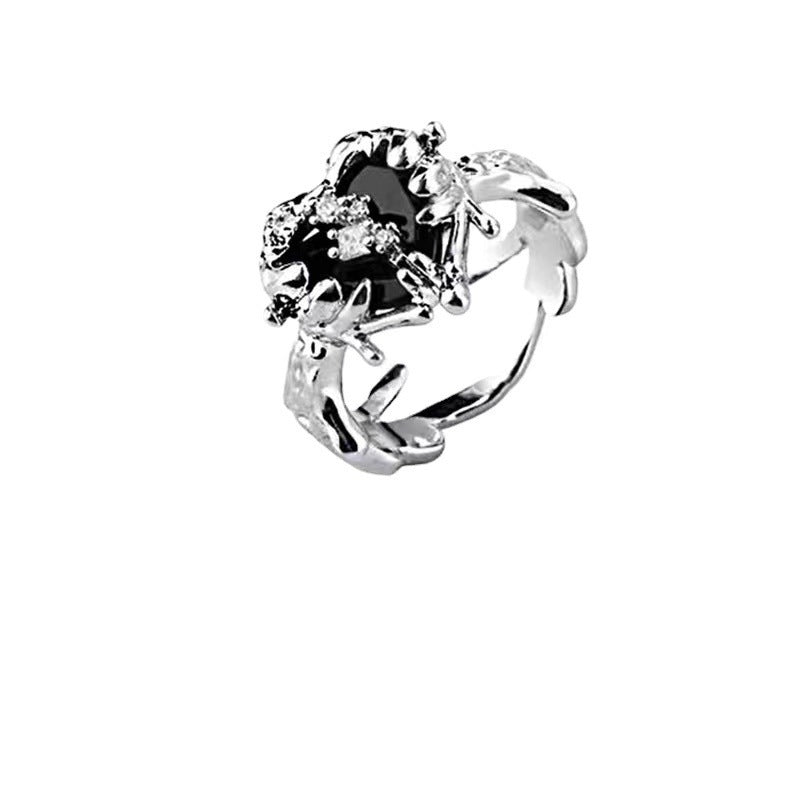 Wholesale Retro Thorn Black Love Ring