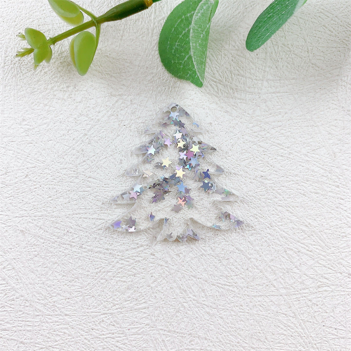 Wholesale 10pcs Acrylic Glitter Color Christmas  Pendant