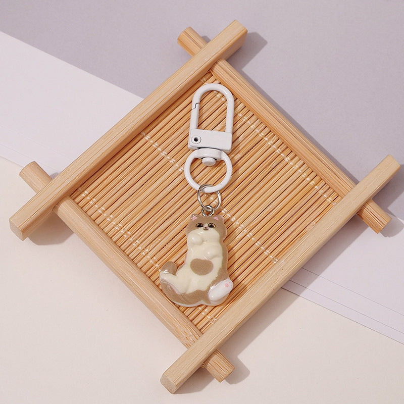 Wholesale Cartoon Cat Resin Keychain Car Key Accessory Party Gift