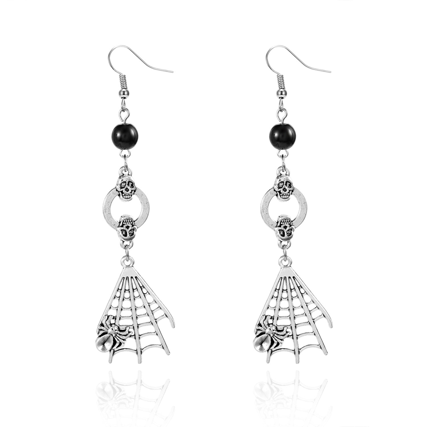 Boucles d'oreilles Halloween exagérées en gros boucles d'oreilles Skull Bat Spider