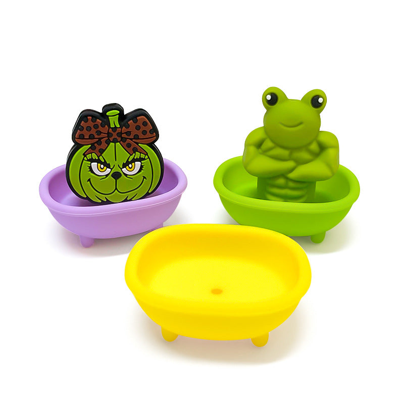 Wholesale 10pcs 3D Bathtub Silicone Cartoon Focal Beads ACC-BDS-WDX253