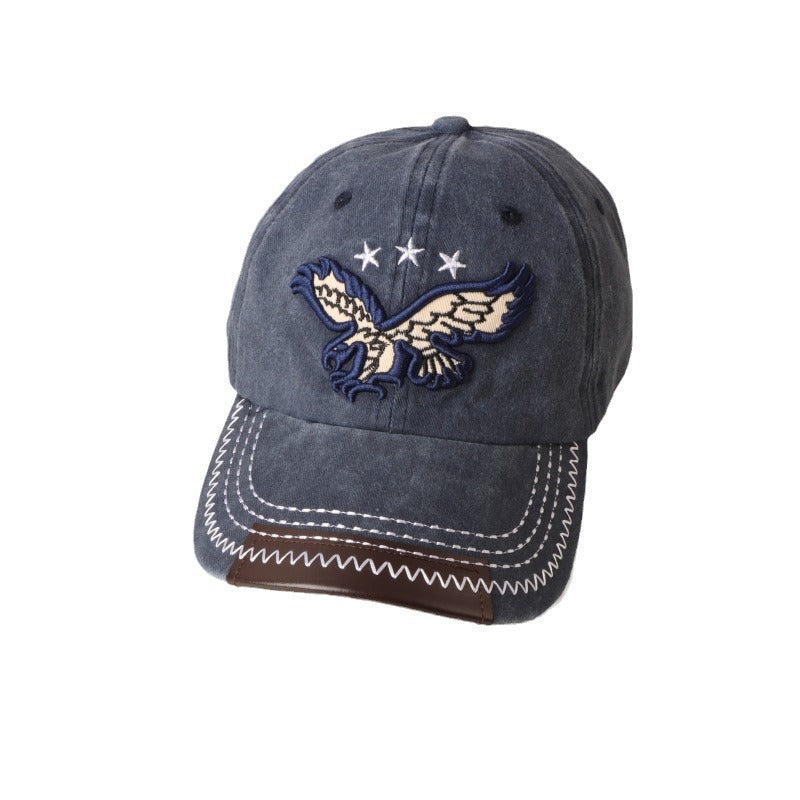 Wholesale Vintage Distressed Hat Washed Denim Cotton Embroidered Baseball Cap ACC-HT-HengBing001