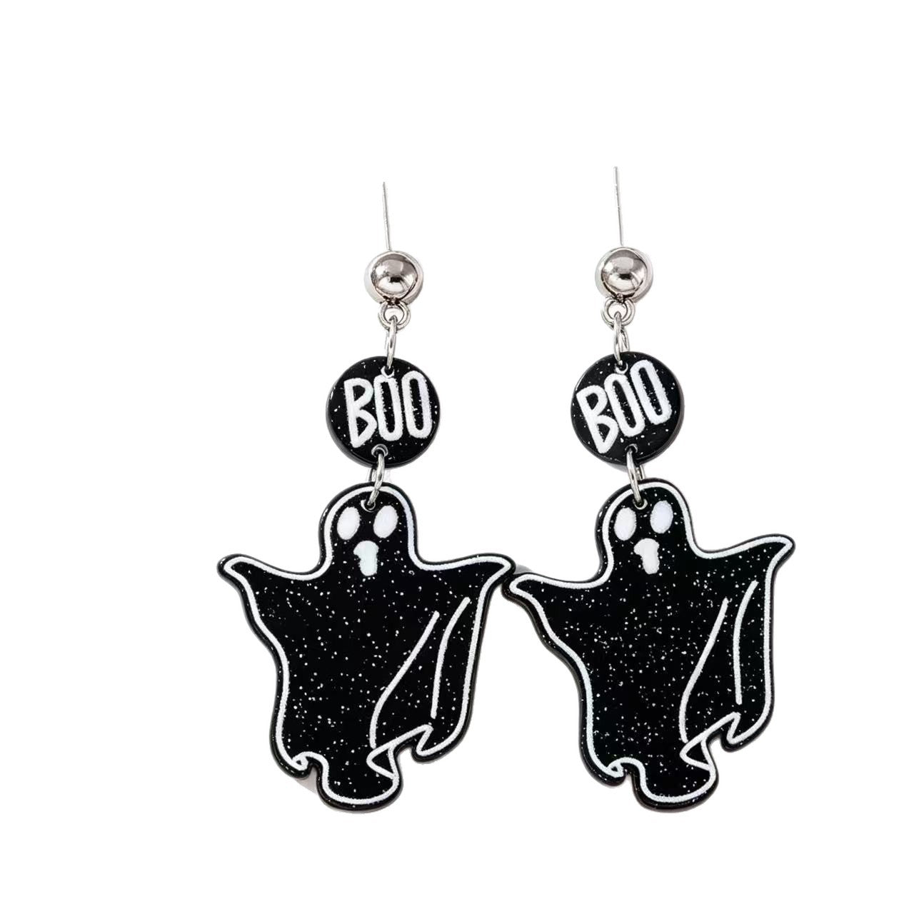 Wholesale Acrylic  Earrings Cute Bat Pumpkin Ghost Party Jewelry Accessory