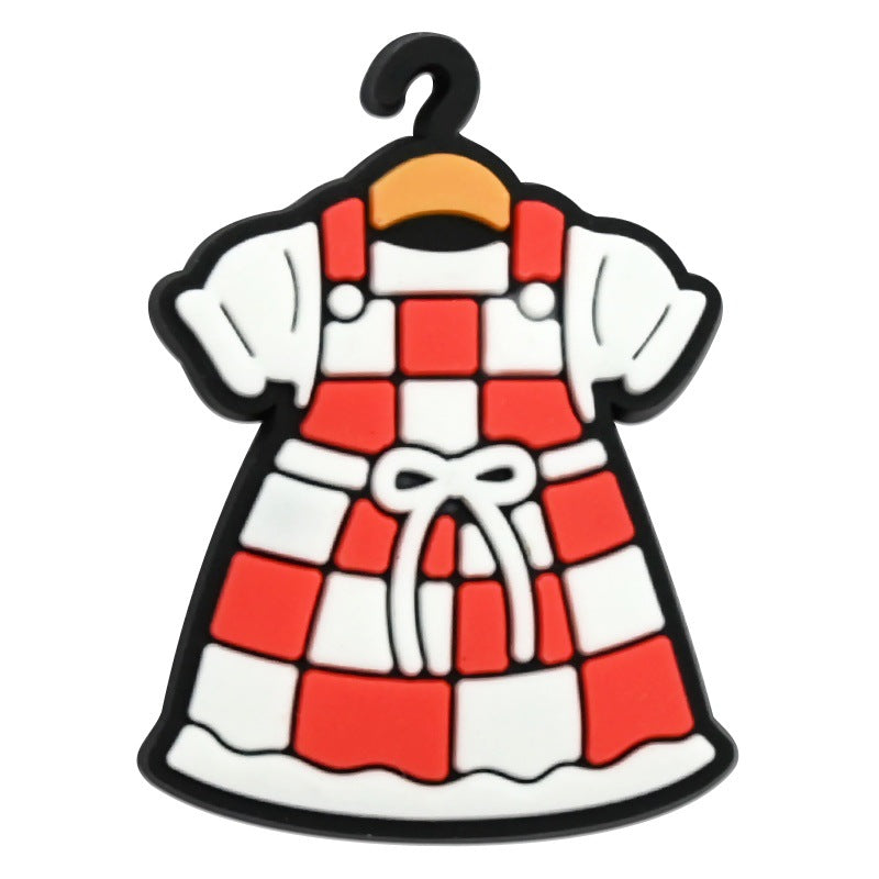 Wholesale Random 100pcs  Spring Picnic Series  PVC Soft Rubber Shoe Buckle Decoration