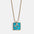 Wholesale Blue Turquoise Zodiac Enamel Stainless Steel Necklace