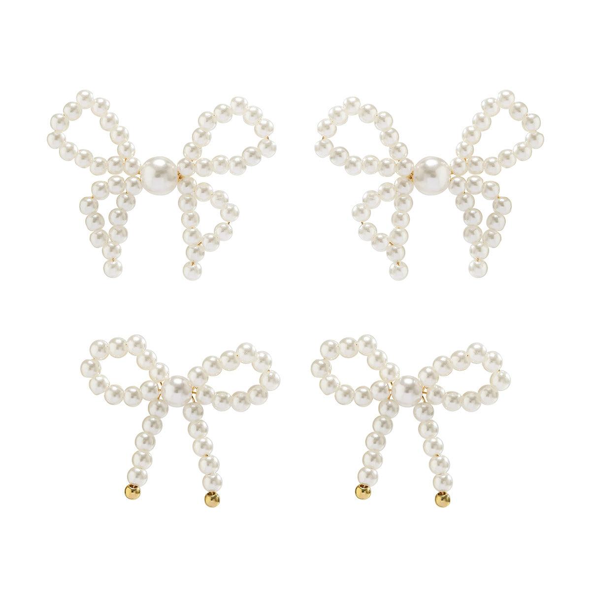 Wholesale Bow French Tassel Bow Earring Earrings Pearl Earrings ACC-ES-Xuer002