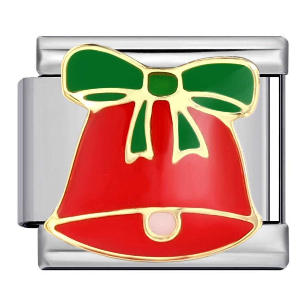 Großhandel 5pcs Italienisches Charmalme Armband 9mm DIY Spleißen Weihnachtskollektion Edelstahl komponierbares Armband