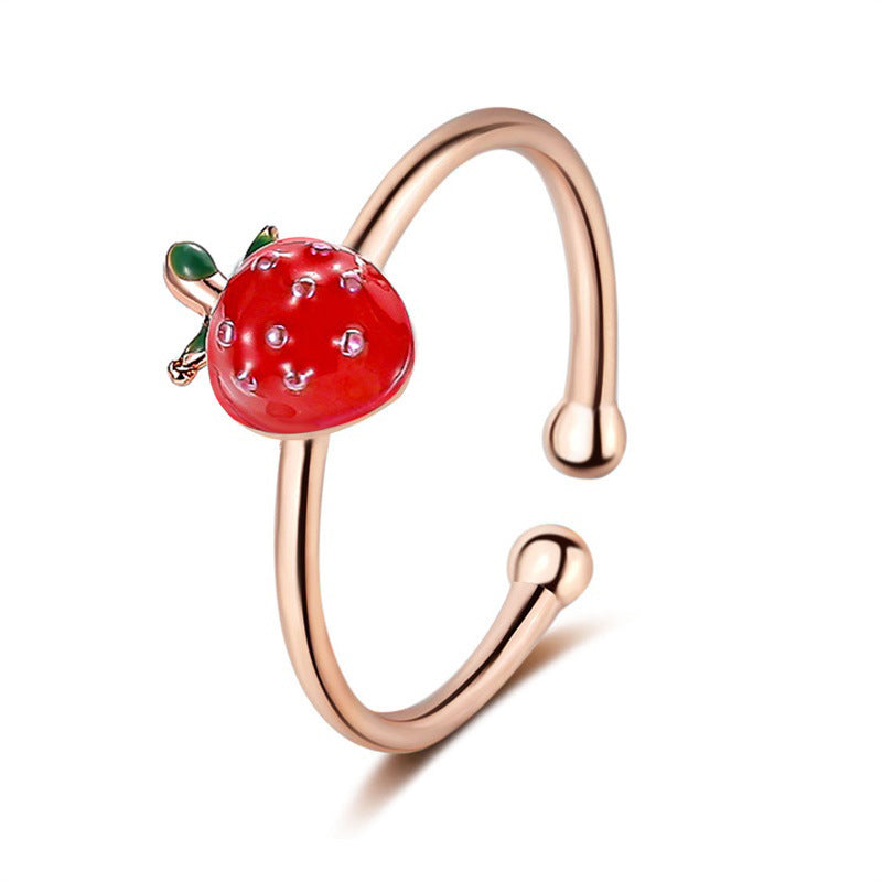 Wholesale Cute  Open Ring Double-layer Micro-inlaid Zircon Ring