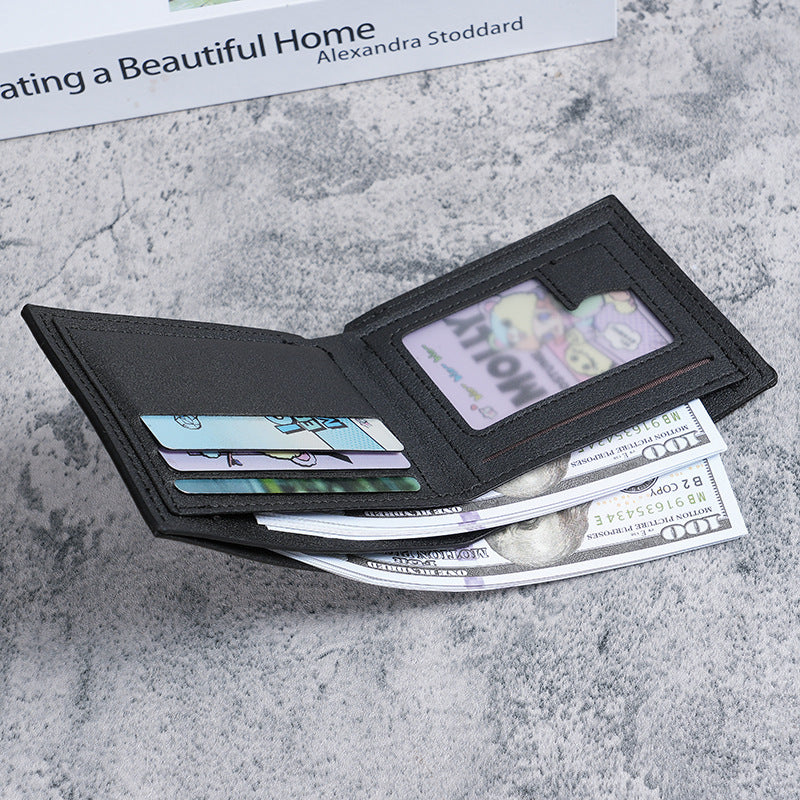 Wholesale Men S Black Faux Leather Wallet Pebble Texture Multi Card Large Capacity Casual Fashion Accessory For Daily Use Or Resale