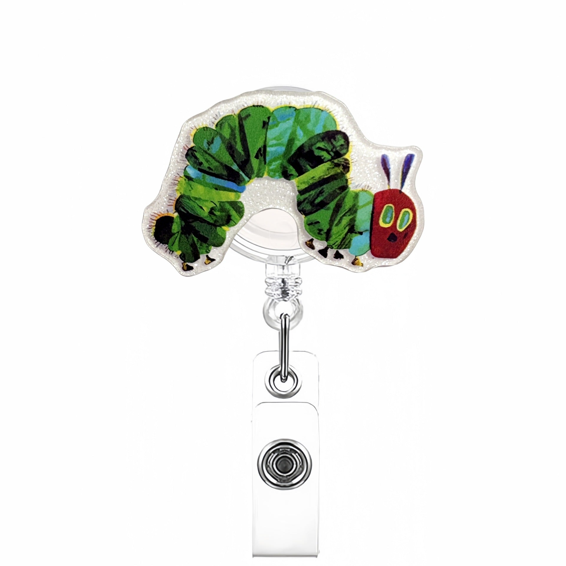 Thème animal en gros acrylique rétractable enroule des badges de trousseau rétractable