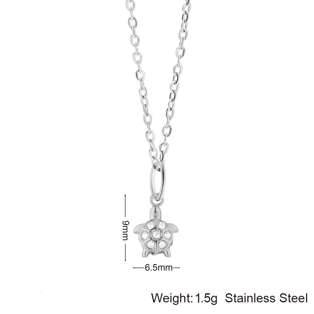 Wholesale Stylish 18K Gold Plated Sea Turtle Pendant Necklace Stainless Steel Chain Fashion Jewelry Gift For Resale