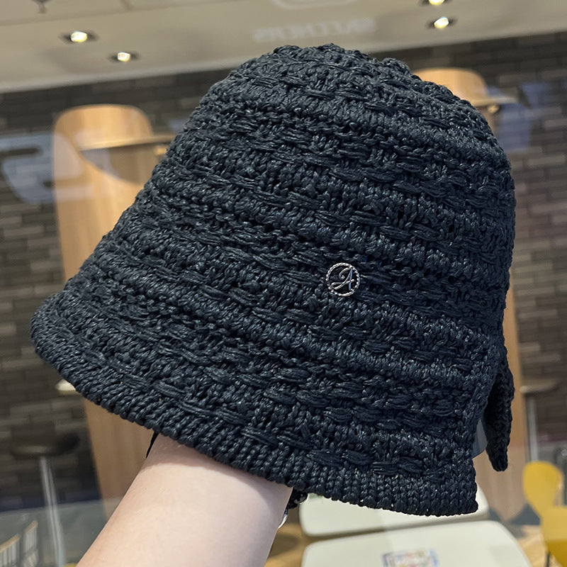 Wholesale  woven hollow travel split sun hat fisherman hat bucket hat