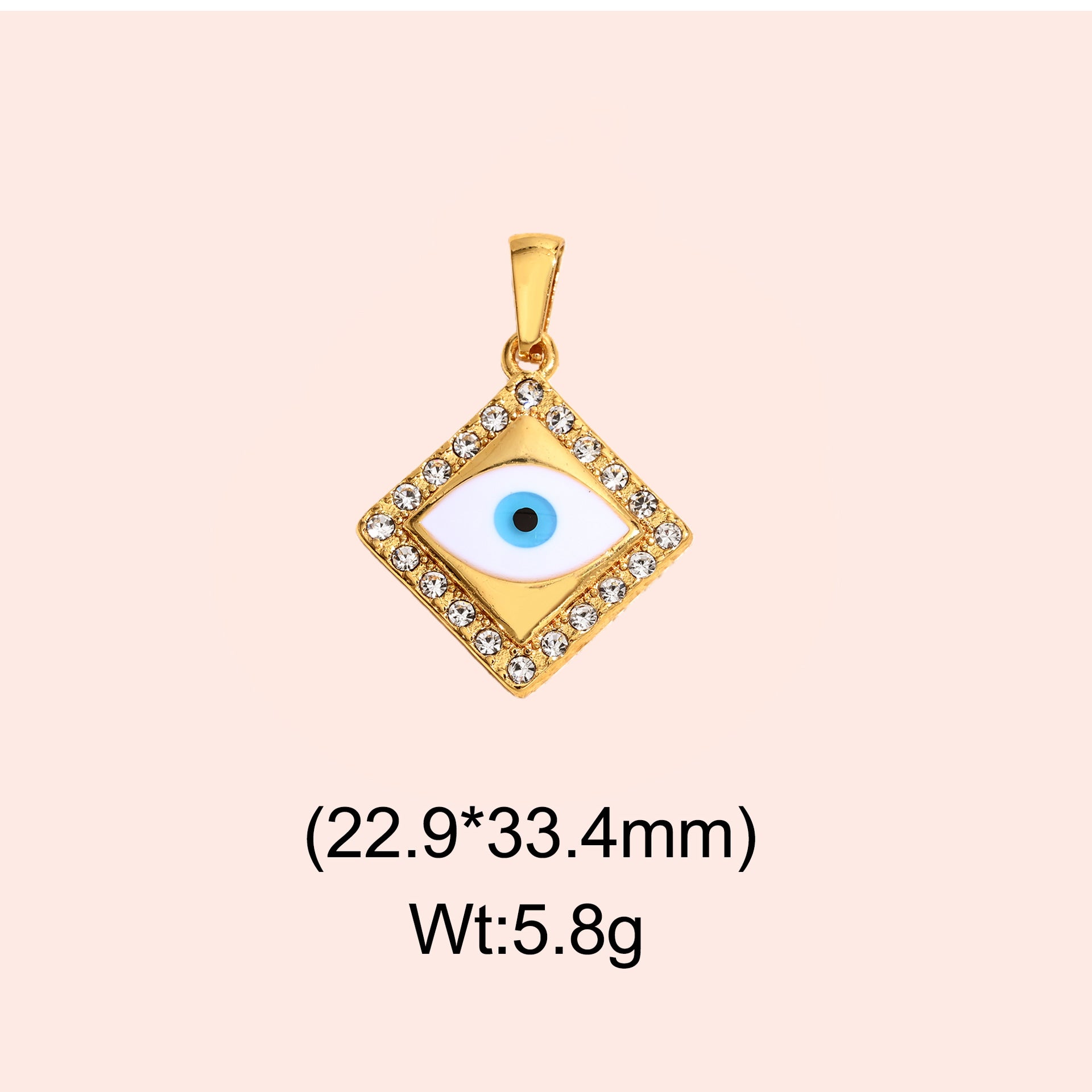 Wholesale Stainless steel vintage devil' s eye necklace pendant