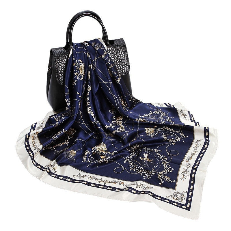 Wholesale 90cm Printed  Silk Women' s Large Square Scarf