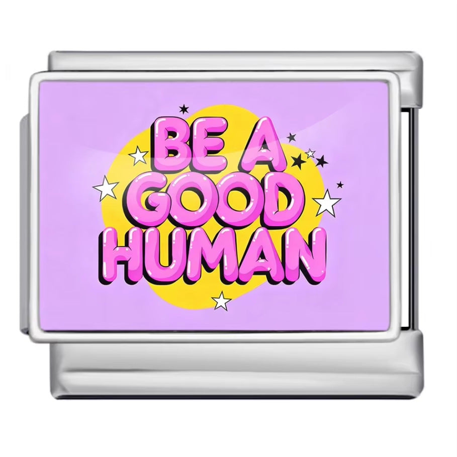 Wholesale italian Charm Bracelet 9mm DIY Colorful English Series Creative Stainless Steel Composable Bracelet