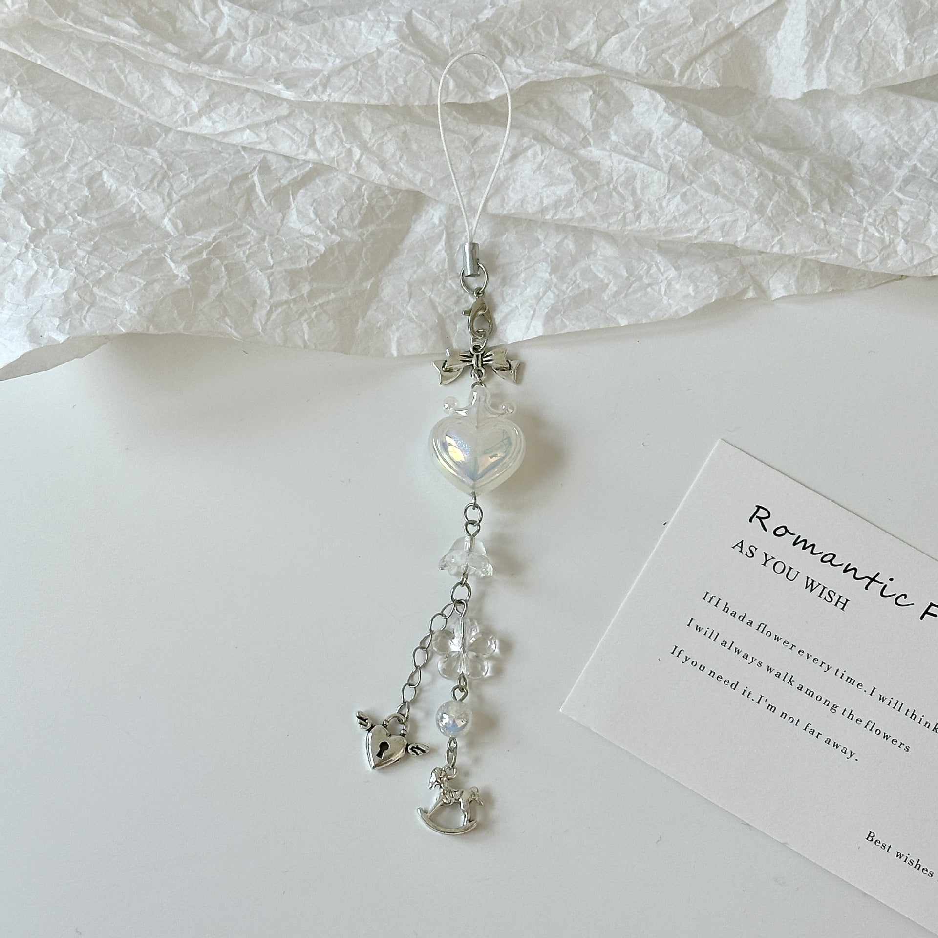 Wholesale Love Crown Mobile Phone Chain Keychains