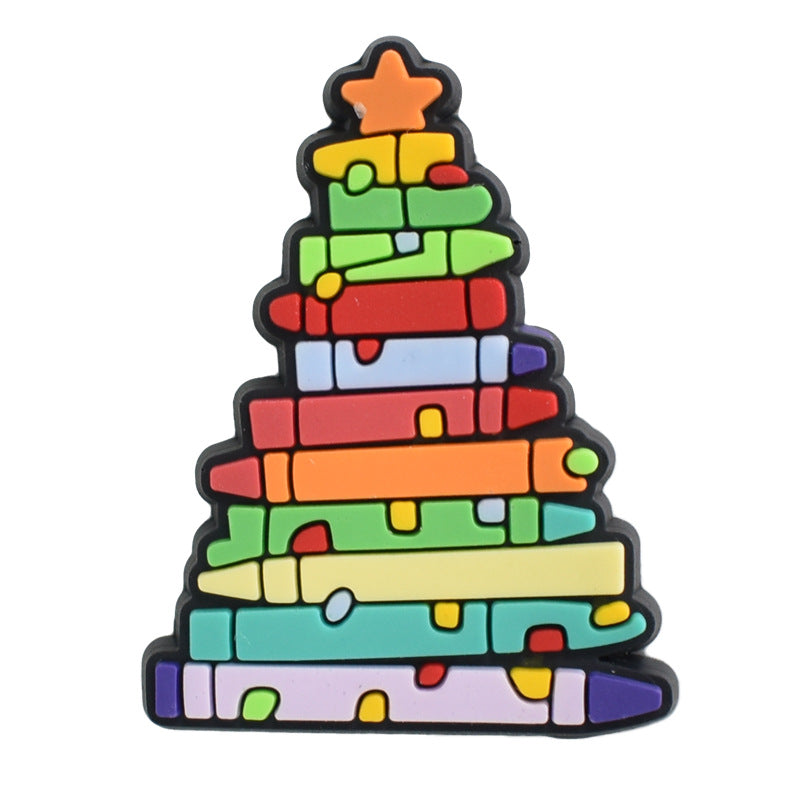 Wholesale Random 100pcs Christmas PVC Soft Rubber Shoe Buckle Decoration ACC-SC-RYY062