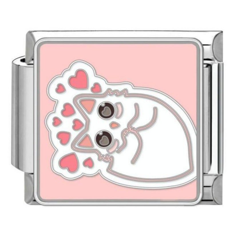 Wholesale DIY Italian Charm Bracelet With Pet Pattern Cute Modular Jewelry Accessory For Everyday Wear