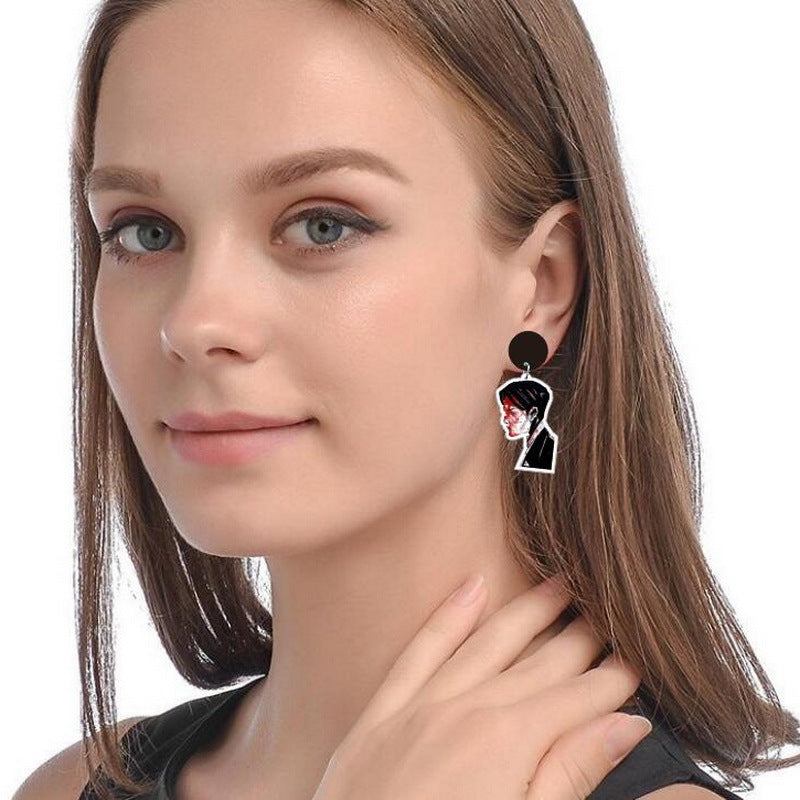 Wholesale Gothic Smoking Chair Acrylic Earrings ACC-ES-XP017