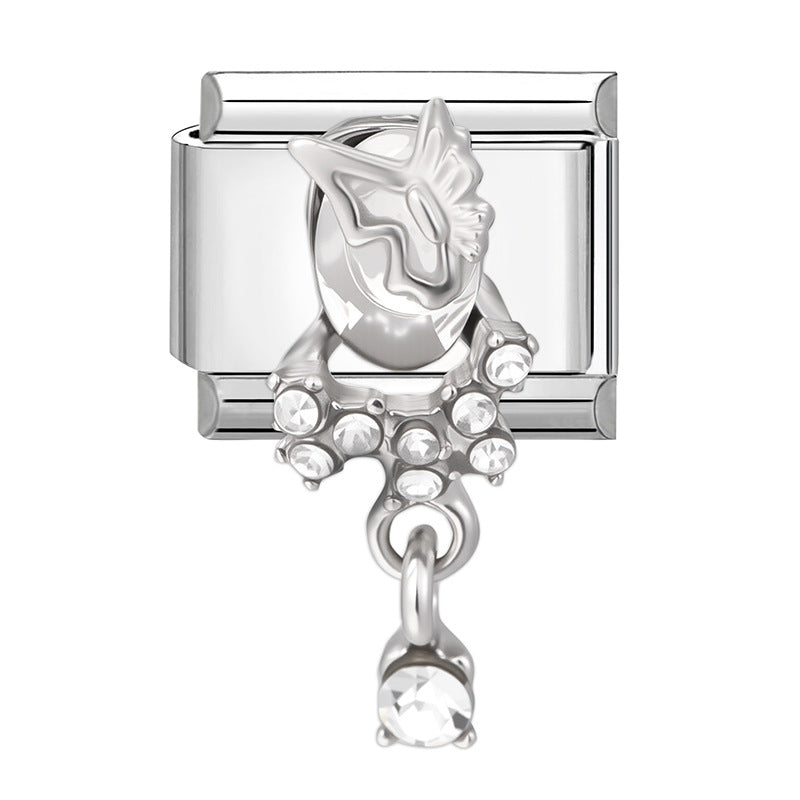 Wholesale Italian Charm Bracelet 9mm DIY Splicing Cute Creative Stainless Steel Composable Bracelet