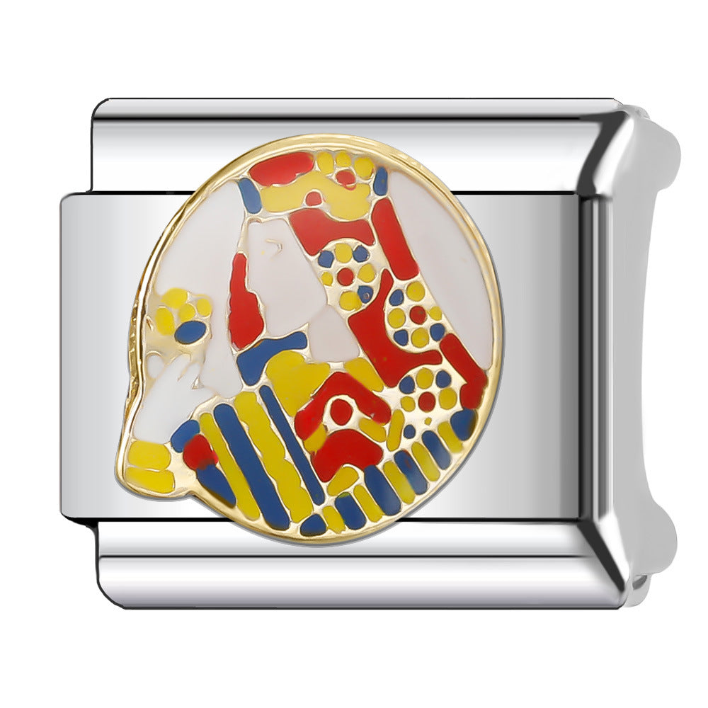 Wholesale Italian Charm Bracelet 9mm DIY Splicing Cute Creative Stainless Steel Composable Bracelet