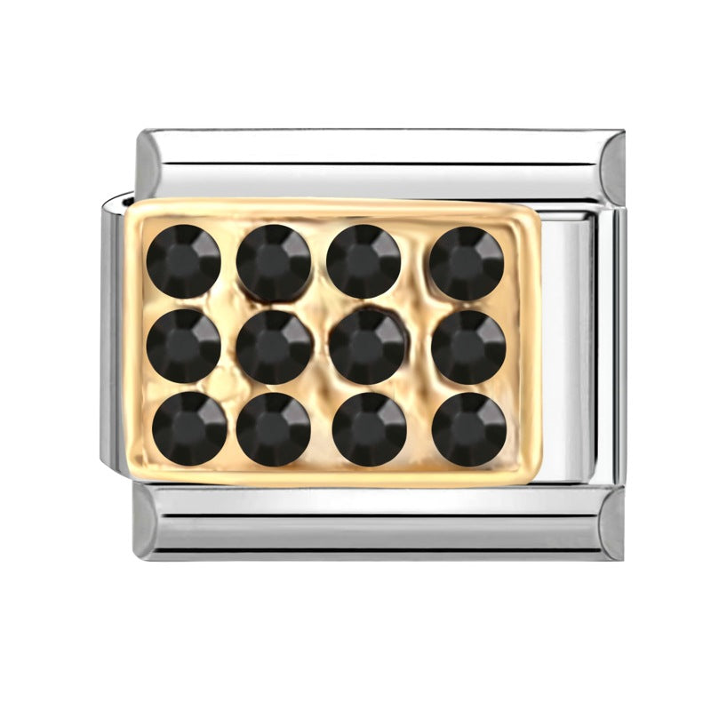 Wholesale Italian modular bracelet 9mm DIY splicing detachable simple pattern stainless steel combinable bracelet