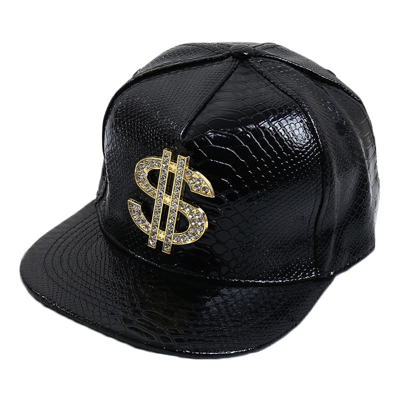 Wholesale PU sunshade metal dollar picture  baseball cap