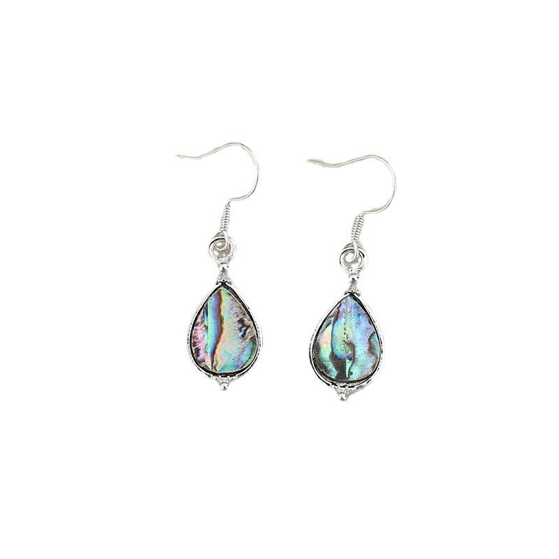 Wholesale bohemian abalone shell rimmed earrings women fashion creative abalone shell drop earrings