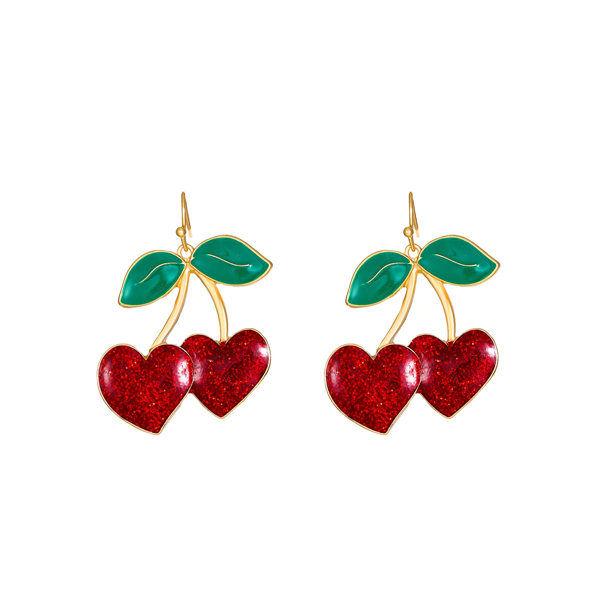 Wholesale  long cherries earrings creative  cute cherry earrings