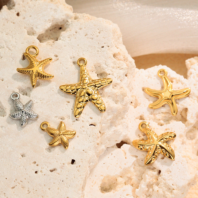 Wholesale stainless steel DIY  five-pointed starfish pendant