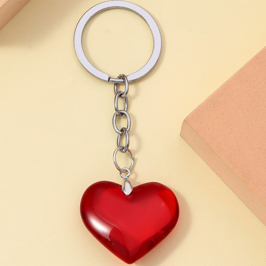 Wholesale 3D three-dimensional glass love keychain