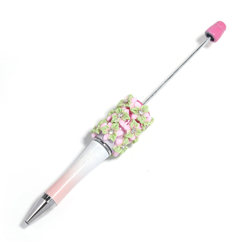 Wholesale 10pcs Beadable Pens Camellia Resin Rose Plastic DIY Beaded Pens ACC-PN-BLG004