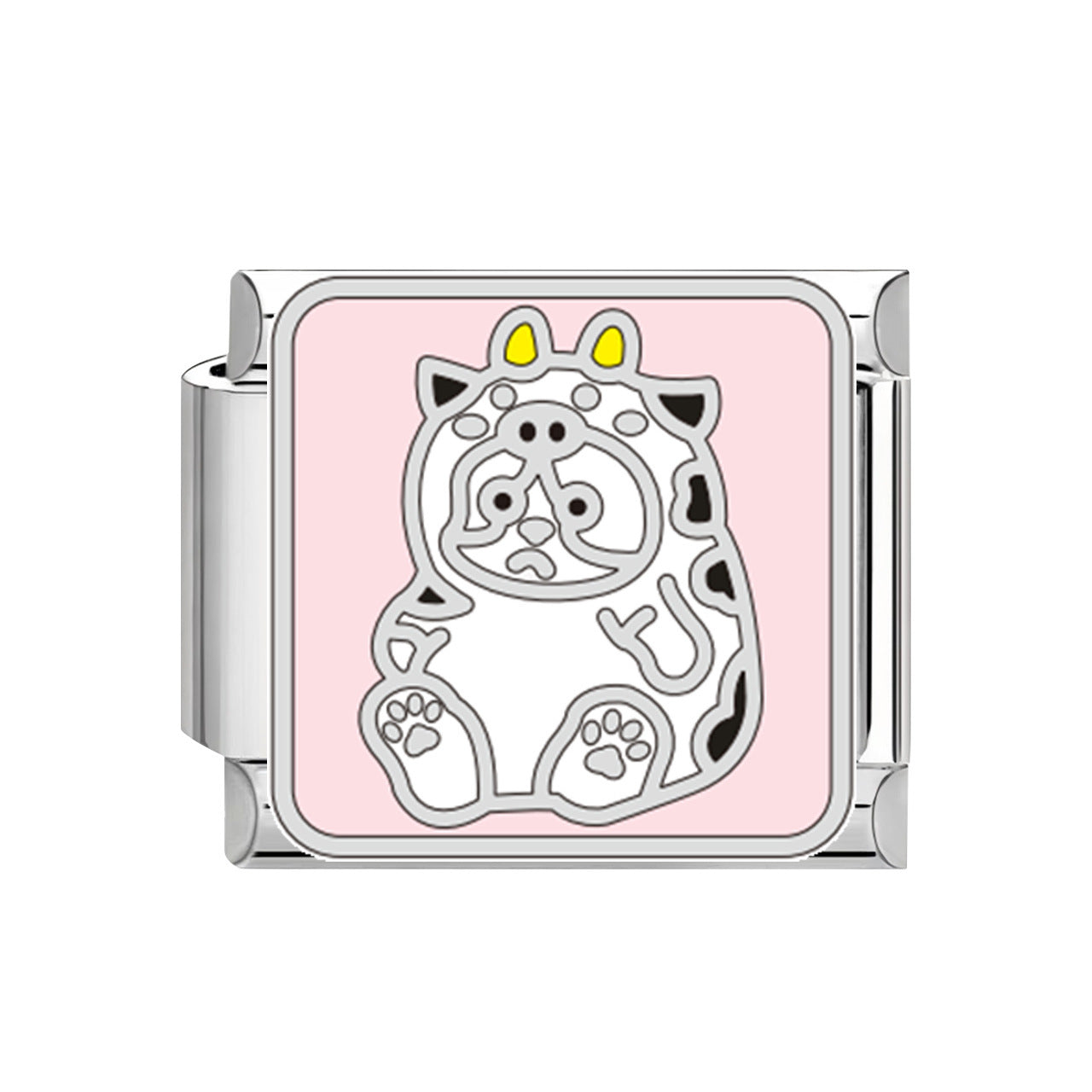Wholesale 9mm Italian Charm Starter Bracelets DIY square Single Section Creative Stainless Steel Composable Bracelet