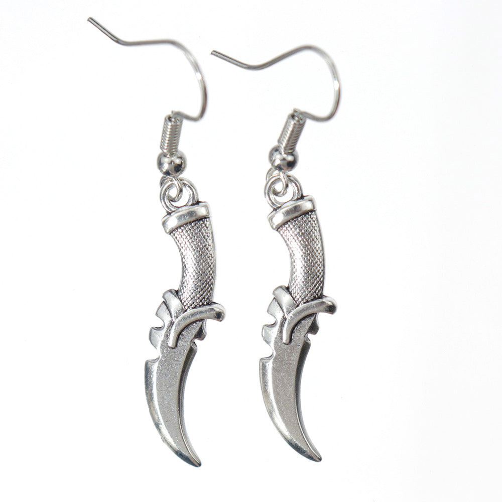 Wholesale  vintage alloy knife  earrings