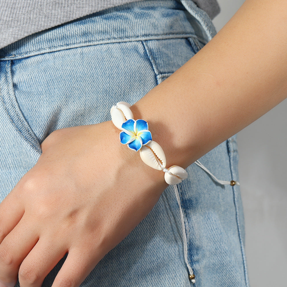 Wholesale Bohemian Style Beach Flower Shell Bracelet Anklet ACC-BT-Saih015