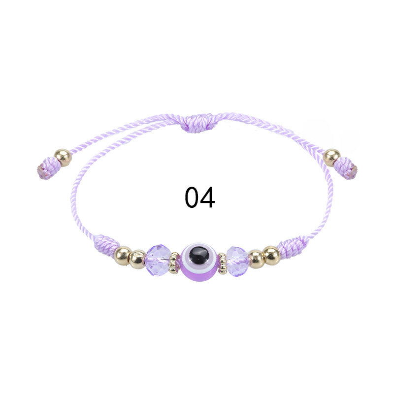 Wholesale Evil Eye Bracelet Crystal Beaded Bracelet Adjustable Braided Bracelet