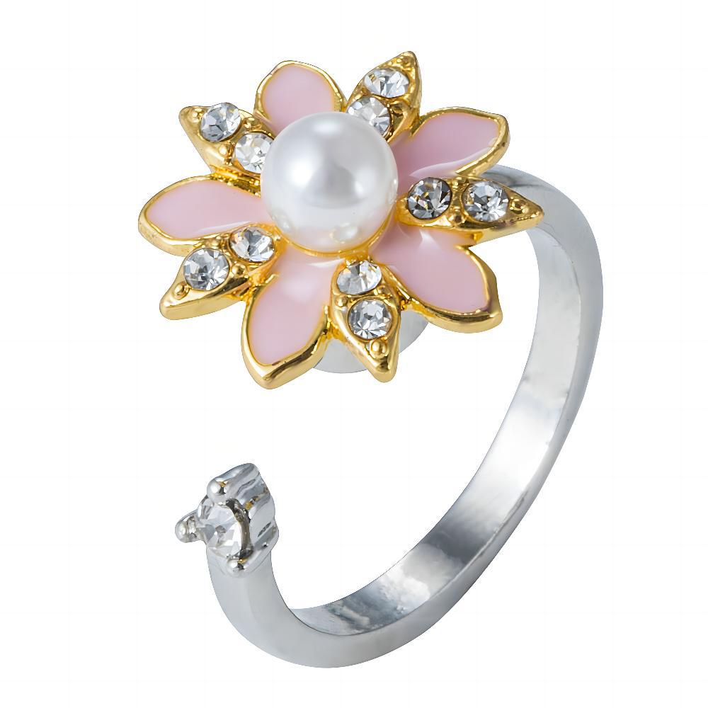 Wholesale  Oil Dropping Rotating Sunflower Flower  Ring