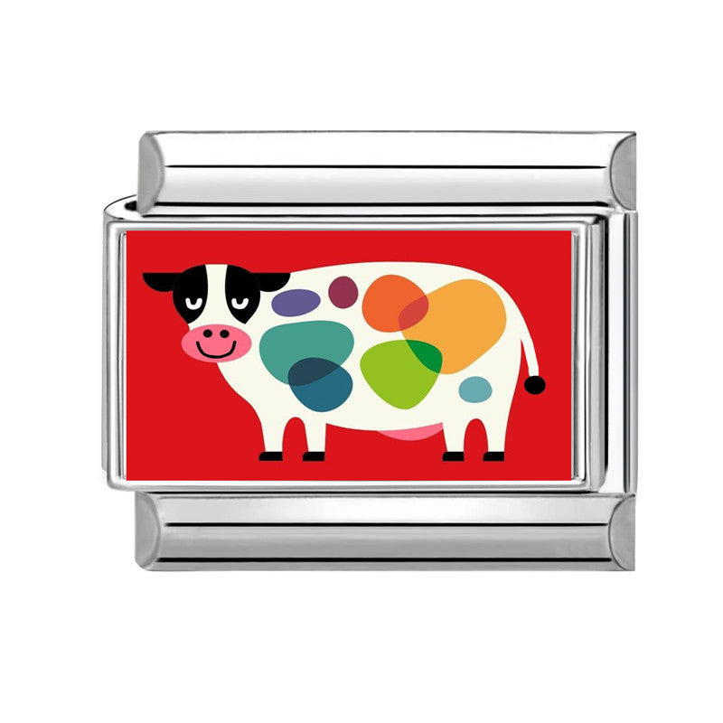 Wholesale 9mm Italian Charm Starter Bracelets DIY square Single Section Creative Stainless Steel Composable Bracelet