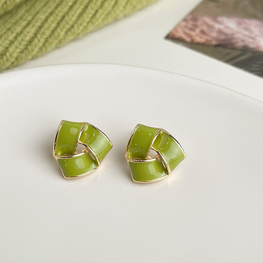 Wholesale  oil drop flower earrings