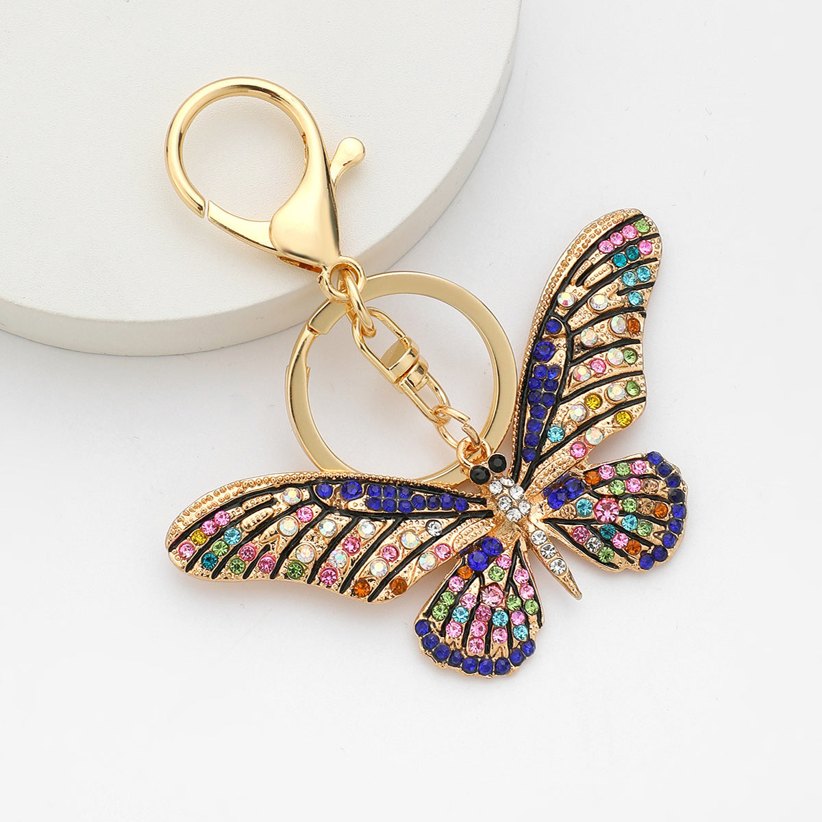 Wholesale Colorful Rhinestone Keychains ACC-KC-YuanFei001