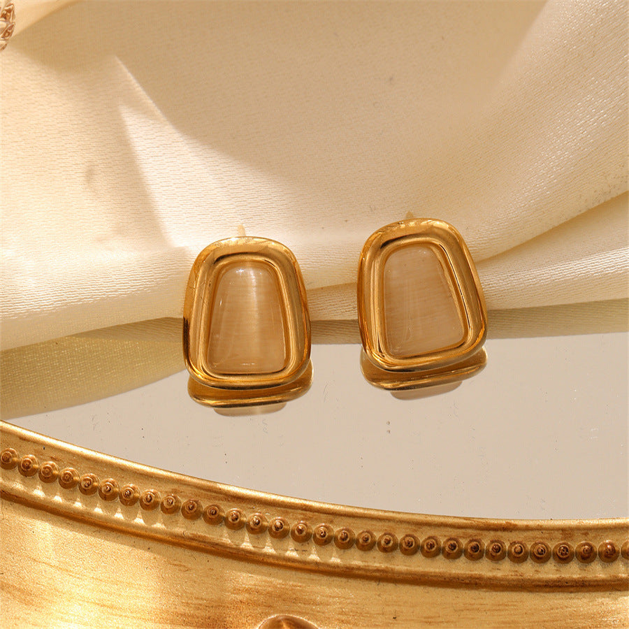 Wholesale Vintage Pearl Earrings Zircon C-Shaped Earrings ACC-ES-TaiYu002