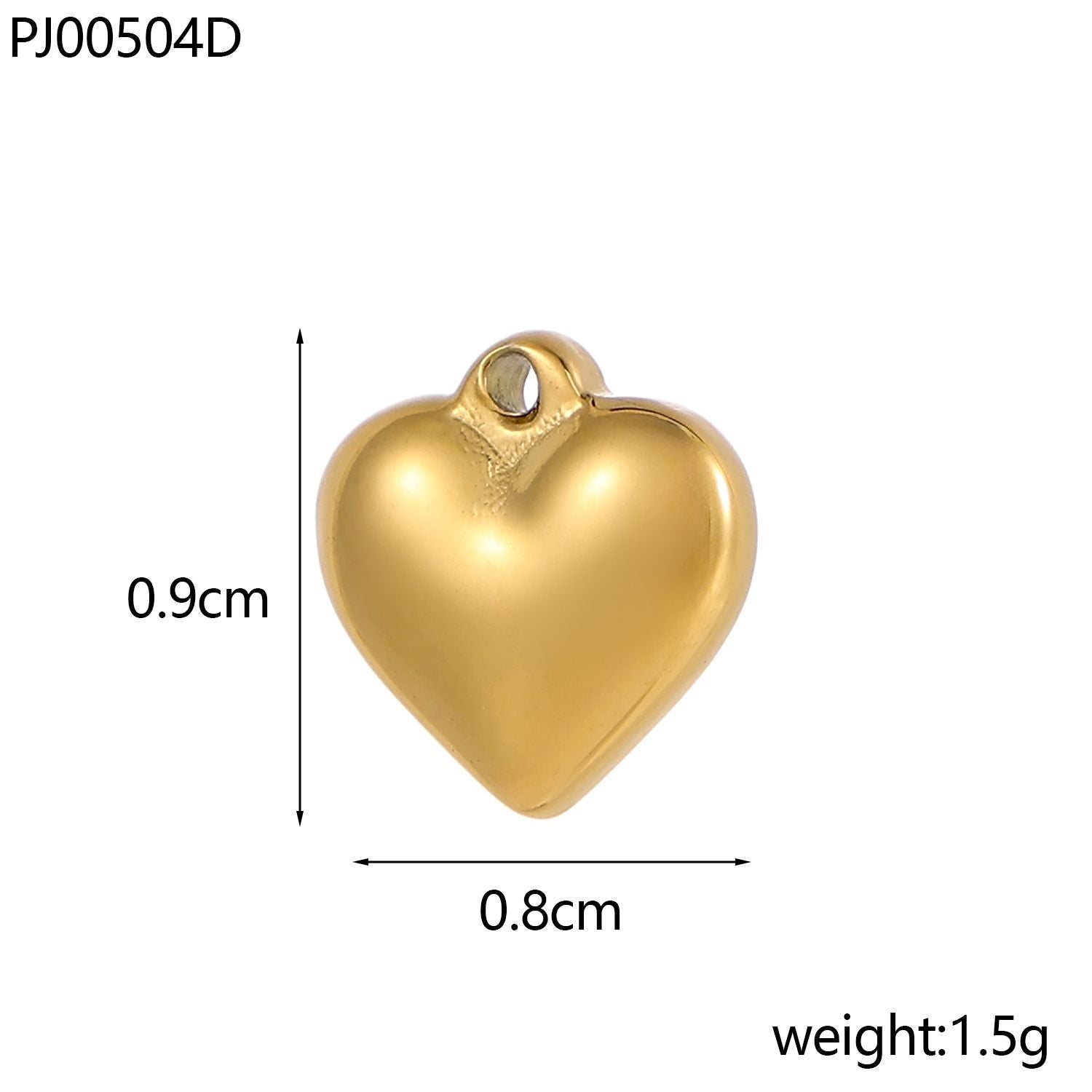 Wholesale Glossy heart five-pointed star stainless steel DIY pendant