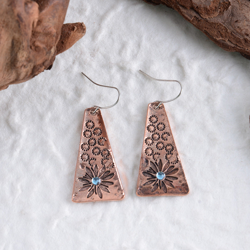 Wholesale Old Tassel Short Sunflower Earrings