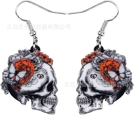 Wholesale  Beautiful Sugar Skull Head Earrings