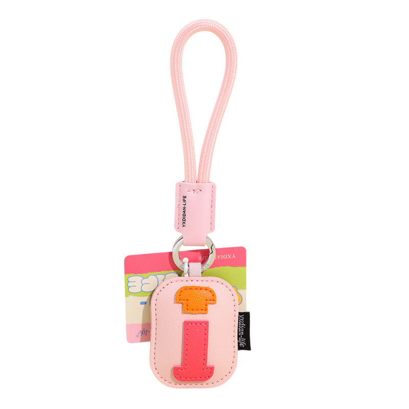 Wholesale Trendy 26 Letter PU Leather Keychain Pendant Graduation Gift Car Key Accessory