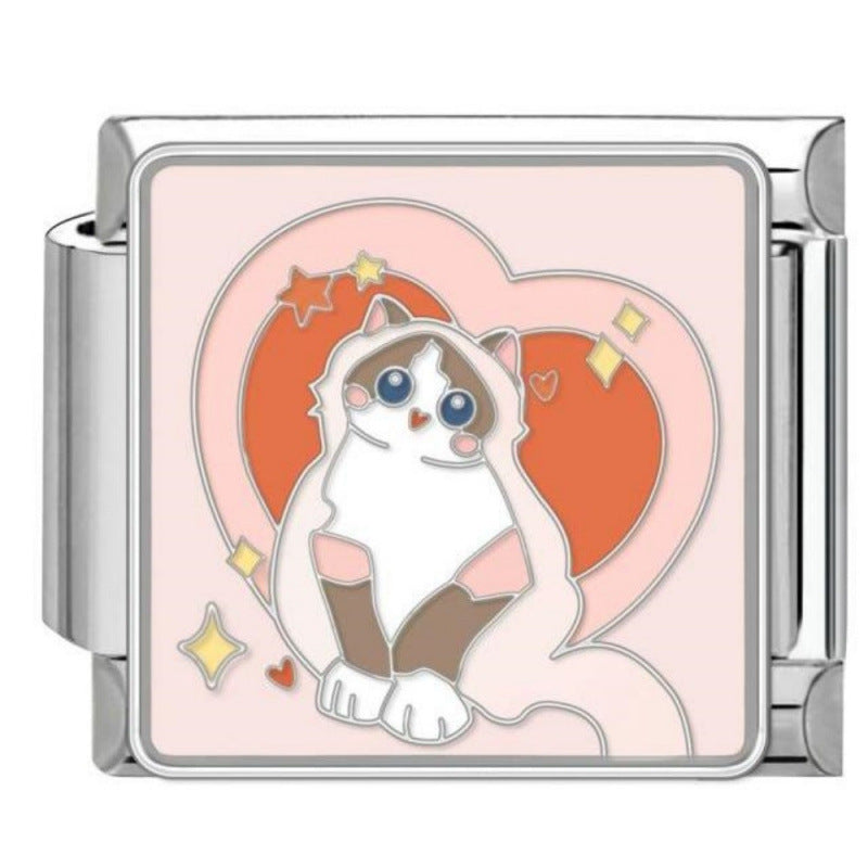 Wholesale DIY Italian Charm Bracelet With Pet Pattern Cute Modular Jewelry Accessory For Everyday Wear