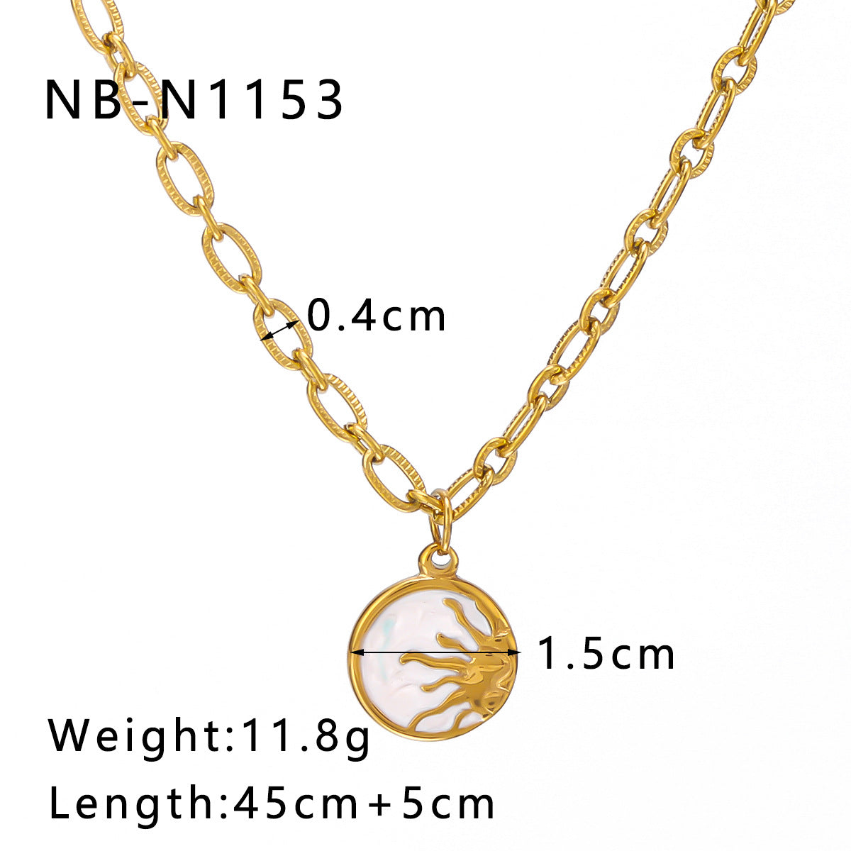 Wholesale  18K Gold Plated Stainless Steel Sun Star Moon Diamond Pendant  Necklace Clavicle Chain