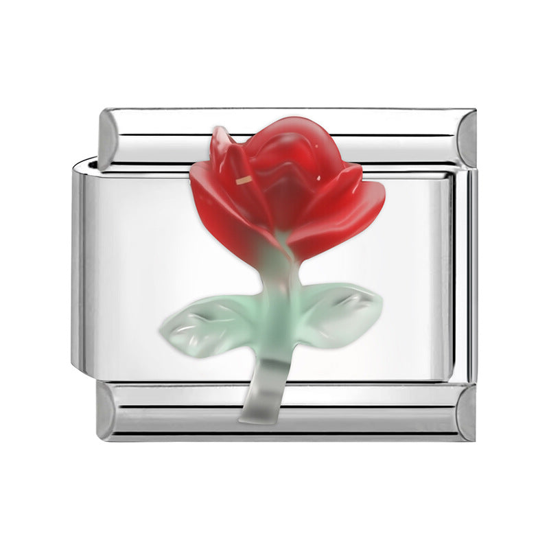 Wholesale Italian Charm Bracelet 9mm DIY Splicing Cute Creative Stainless Steel Composable Bracelet